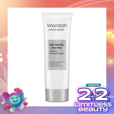 WARDAH Wardah Crystal Secret NMF Amino + AHA PHA Clarifying Foaming Cleanser 100ml