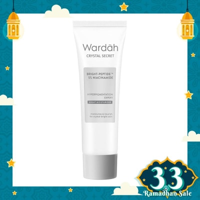 WARDAH Wardah Crystal Secret Bright-Peptide™ 5% Niacinamide Hyperpigmentation Expert Night Moisturizer 15g