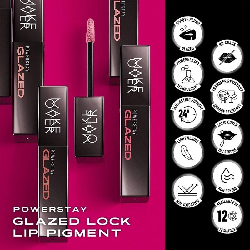 Make Over Powerstay Glazed Lock Lip Pigment D20 Dazed 3g