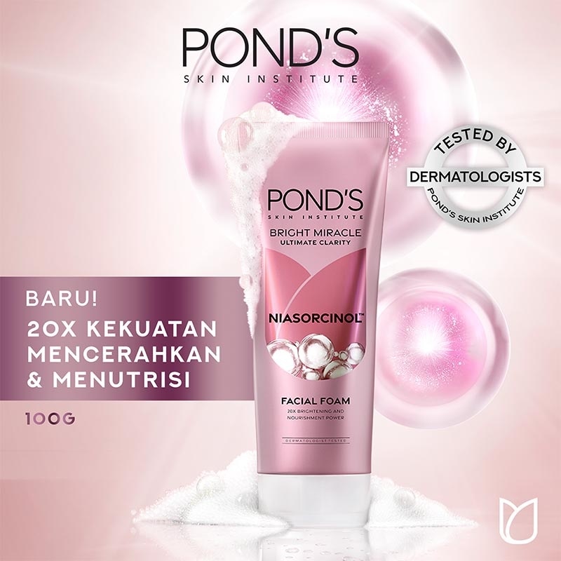 Ponds Bright Miracle Ultimate Clarity Niasorcinol Facial Foam 100g