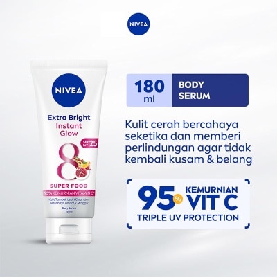 Nivea Body Serum Extra Bright Instant Glow SPF33 180mL