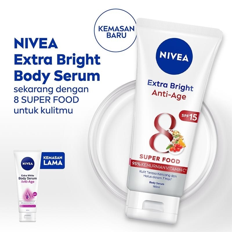 Nivea Body Serum Extra Bright Anti Age SPF33 180mL