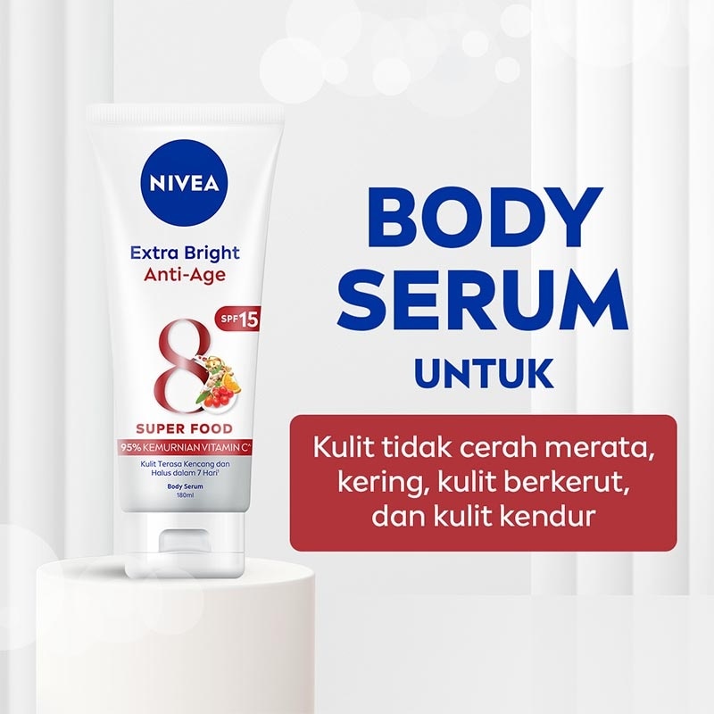 Nivea Body Serum Extra Bright Anti Age SPF33 180mL