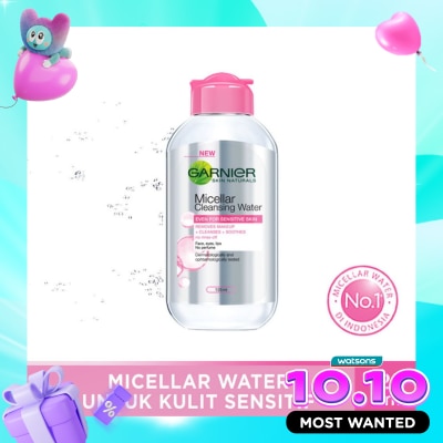 GARNIER Garnier Micellar Water Pink 125ml Sensitive Skin Cleansing Water image