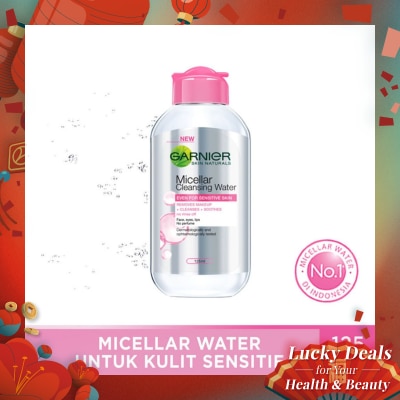 GARNIER Garnier Micellar Water Pink 125ml - Sensitive Skin Cleansing Water