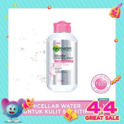 GARNIER - Garnier Micellar Water Pink 125ml - Sensitive Skin Cleansing Water