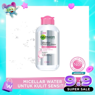 GARNIER - Garnier Micellar Water Pink 125ml - Sensitive Skin Cleansing Water image