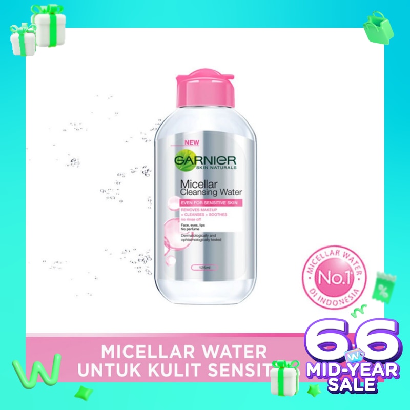 Promo Harga Garnier Micellar Water Pink 125 ml - Watsons
