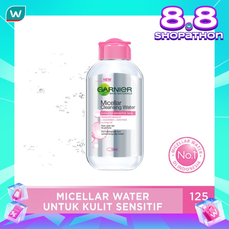 Promo Harga Garnier Micellar Water Pink 125 ml - Watsons