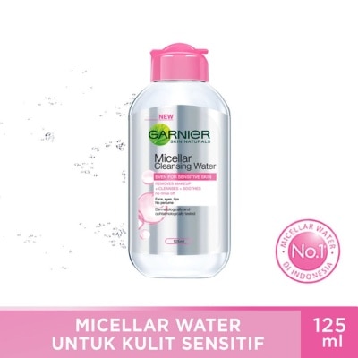 Garnier Micellar Water Pink 125ml - Sensitive Skin Cleansing Water