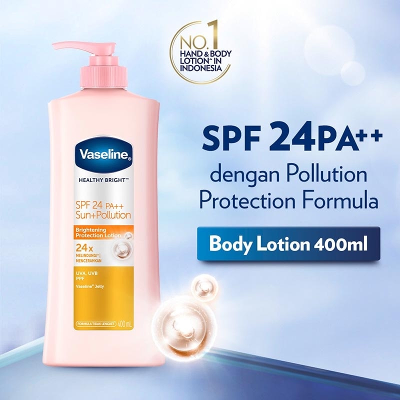 Vaseline Healthy Bright SPF24 Sun + Pollution Protection 400ml - Vaseline Handbody