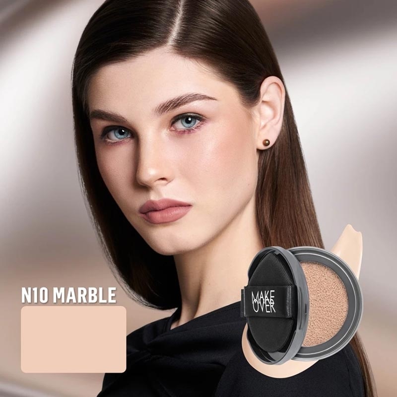 Make Over Hydrastay Prismatic Glass Cushion N10 Marble 12g - Refill