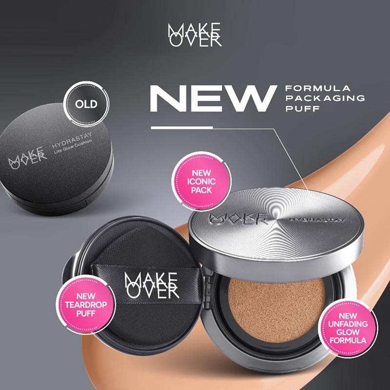 Make Over Hydrastay Prismatic Glass Cushion N10 Marble 12g - Refill