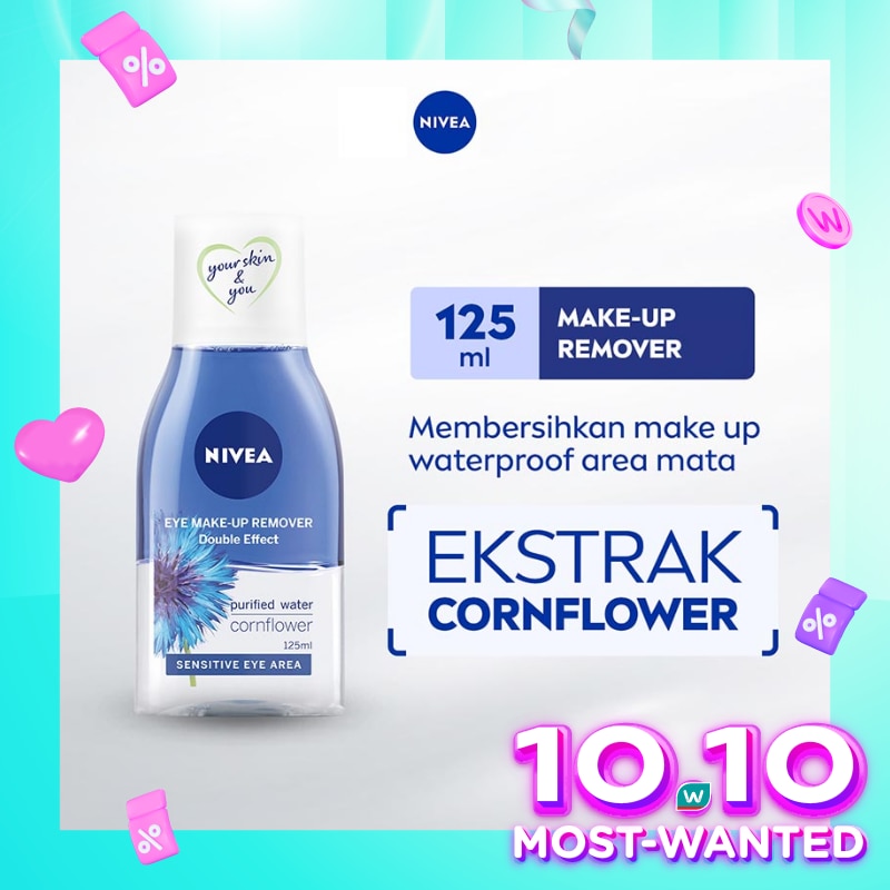 Promo Harga Nivea Double Effect Eye Make Up Remover 125 ml - Watsons