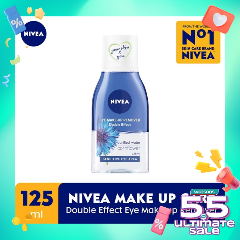 Promo Harga Nivea Double Effect Eye Make Up Remover 125 ml - Watsons