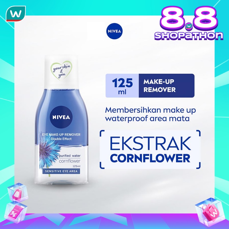 Promo Harga Nivea Double Effect Eye Make Up Remover 125 ml - Watsons