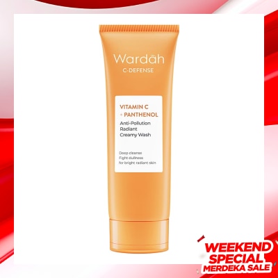 WARDAH Wardah C-defense Vitamin C + Panthenol Anti-Pollution Radiant Creamy Wash 100ml