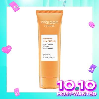 WARDAH Wardah C-defense Vitamin C + Panthenol Anti-Pollution Radiant Creamy Wash 100ml