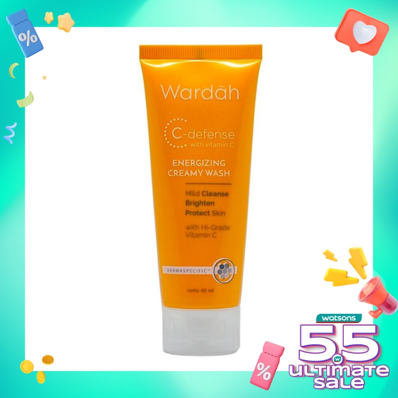 Promo Harga Wardah C Defense Energizing Creamy Wash 100 ml - Watsons