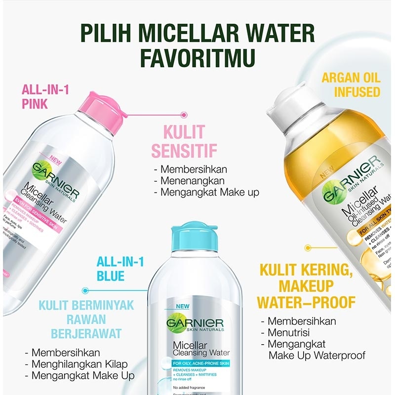 Micellar Water Pink 400ml Sensitive Skin Cleansing Water