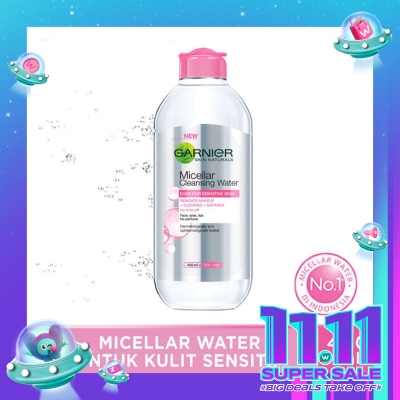 GARNIER Garnier Micellar Water Pink 400ml - Sensitive Skin Cleansing Water