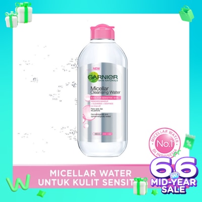 GARNIER Garnier Micellar Water Pink 400ml - Sensitive Skin Cleansing Water
