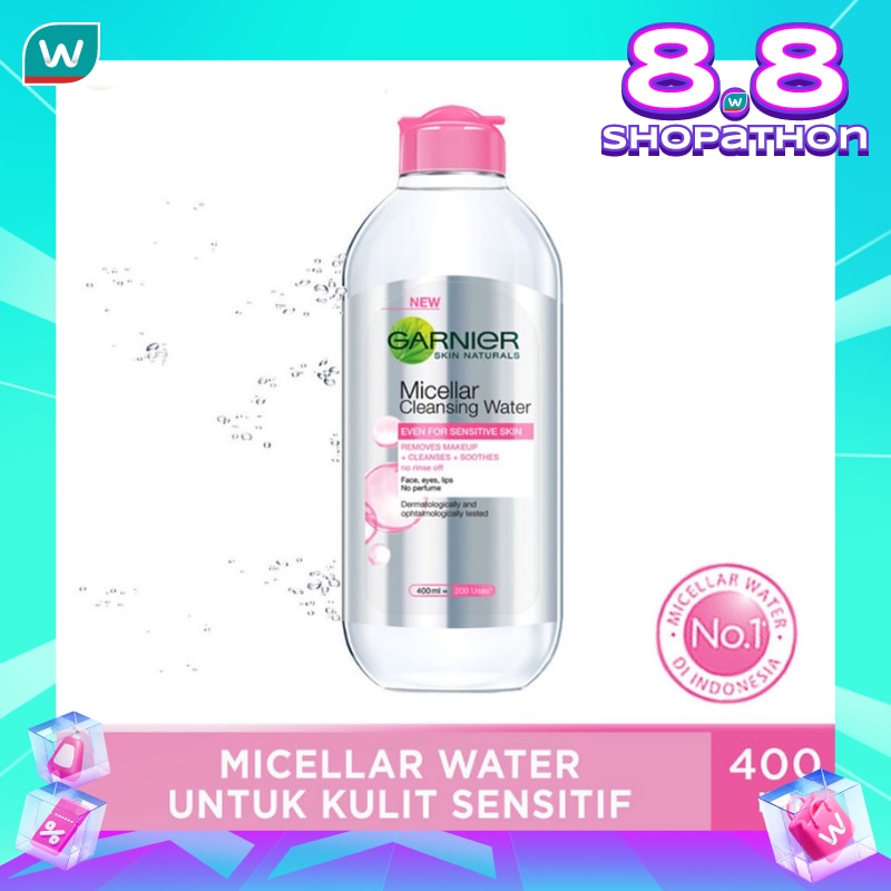 Promo Harga Garnier Micellar Water Pink 400 ml - Watsons