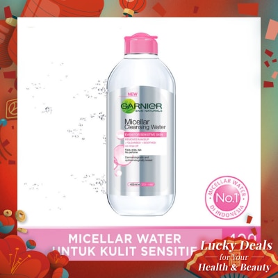 GARNIER Garnier Micellar Water Pink 400ml - Sensitive Skin Cleansing Water