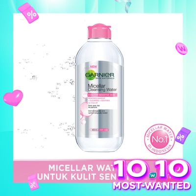 GARNIER Garnier Micellar Water Pink 400ml - Sensitive Skin Cleansing Water