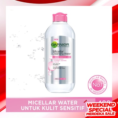 GARNIER Garnier Micellar Water Pink 400ml - Sensitive Skin Cleansing Water
