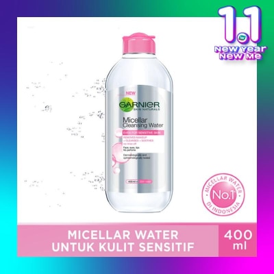 GARNIER Micellar Water Pink 400ml Sensitive Skin Cleansing Water