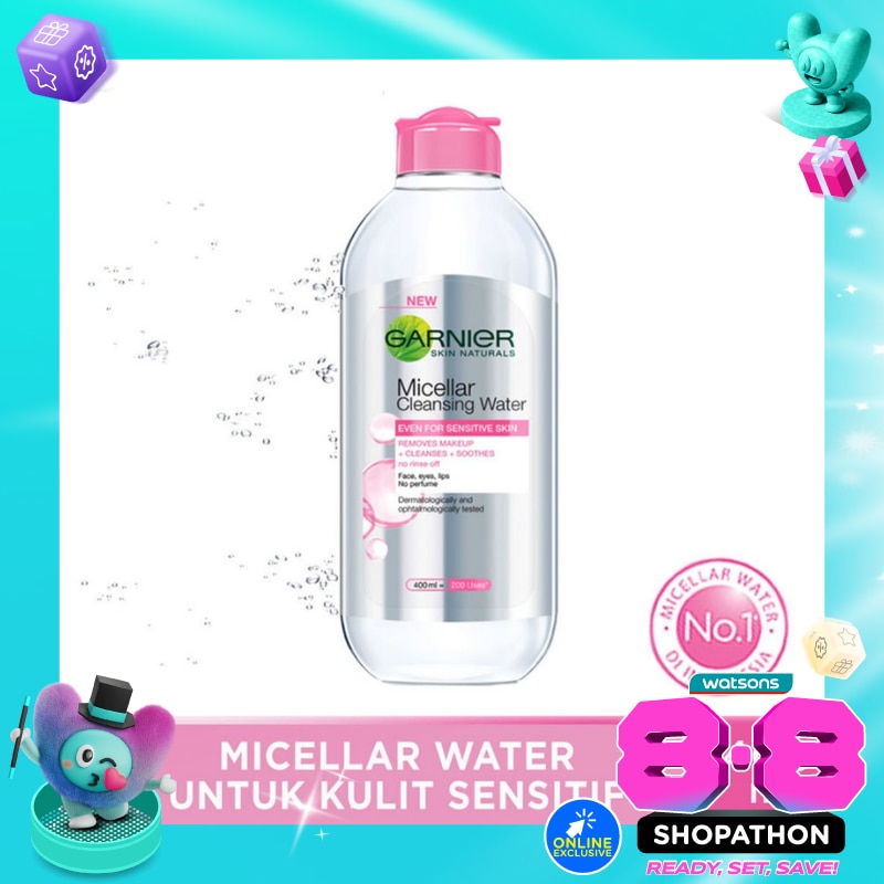 Garnier Micellar Water Pink 400ml - Sensitive Skin Cleansing Water image
