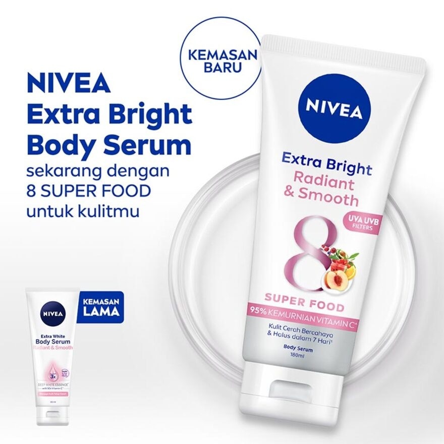 Nivea Body Serum Extra Bright Radiant & Smooth 180mL