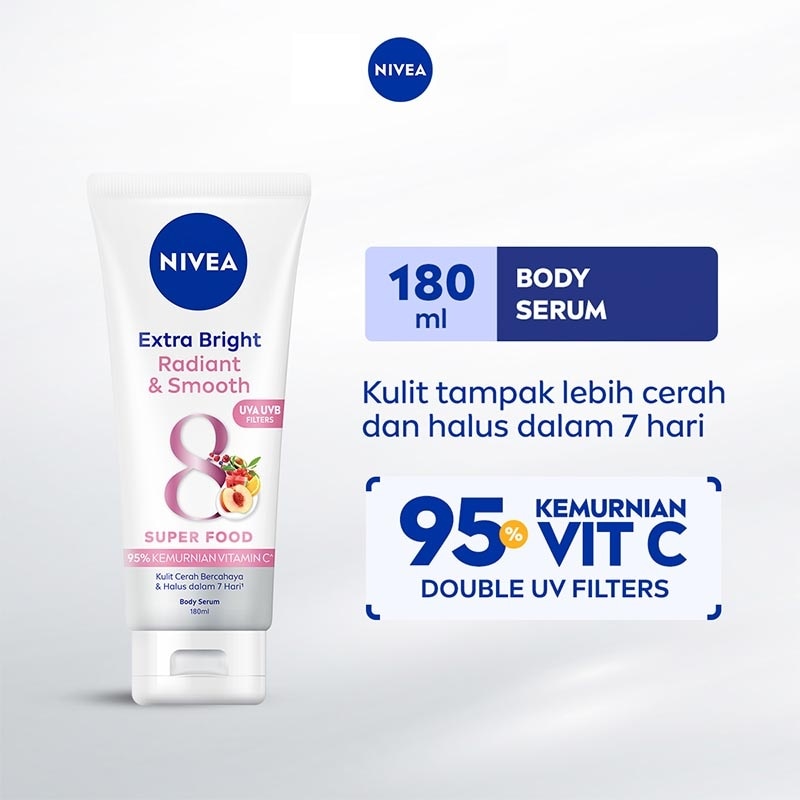 Promo Harga Nivea Body Serum Extra White Radiant & Smooth 180 ml - Watsons