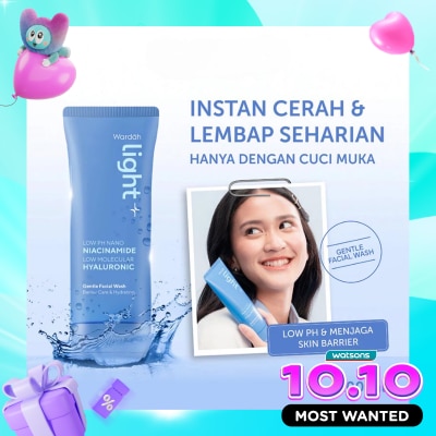 LIGHT+ Face Wash Low pH Nano Niacinamide Low Molecular Hyaluronic Gentle Facial Wash 100ml image