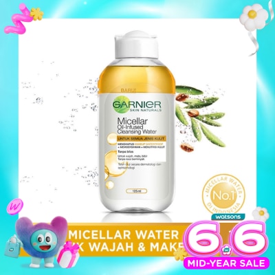 GARNIER - Garnier Micellar Water Oil-Infused 125ml - Cleansing Water