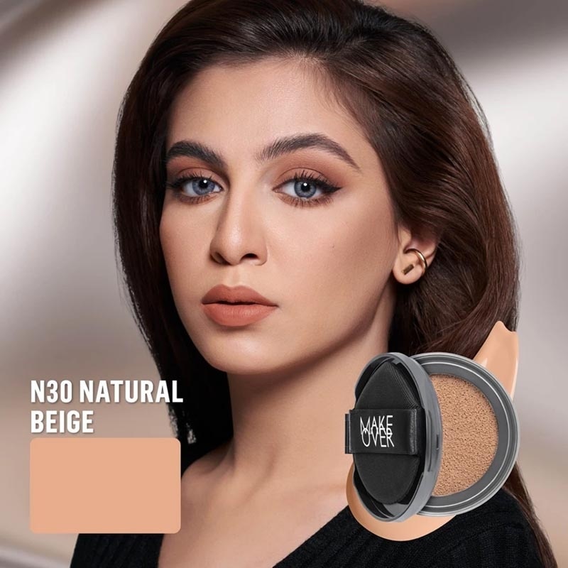 Make Over Hydrastay Prismatic Glass Cushion N30 Natural Beige 12g - Refill