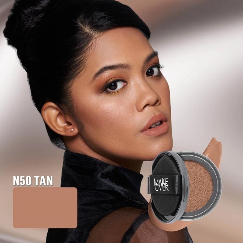 Make Over Hydrastay Prismatic Glass Cushion N50 Tan 12g - Refill