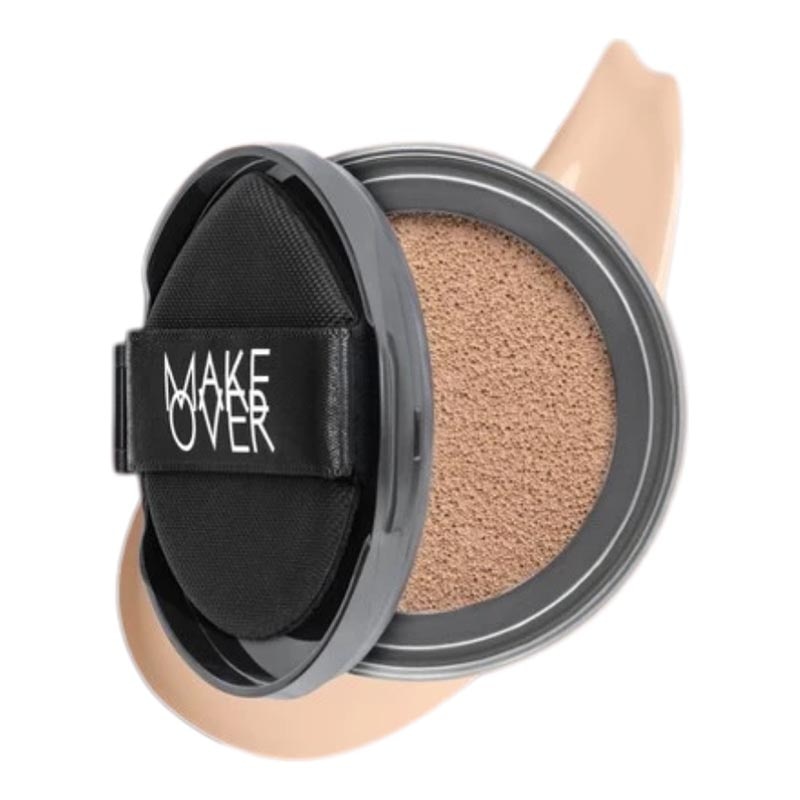 Make Over Hydrastay Prismatic Glass Cushion W21 Coral Ivory 12g - Refill