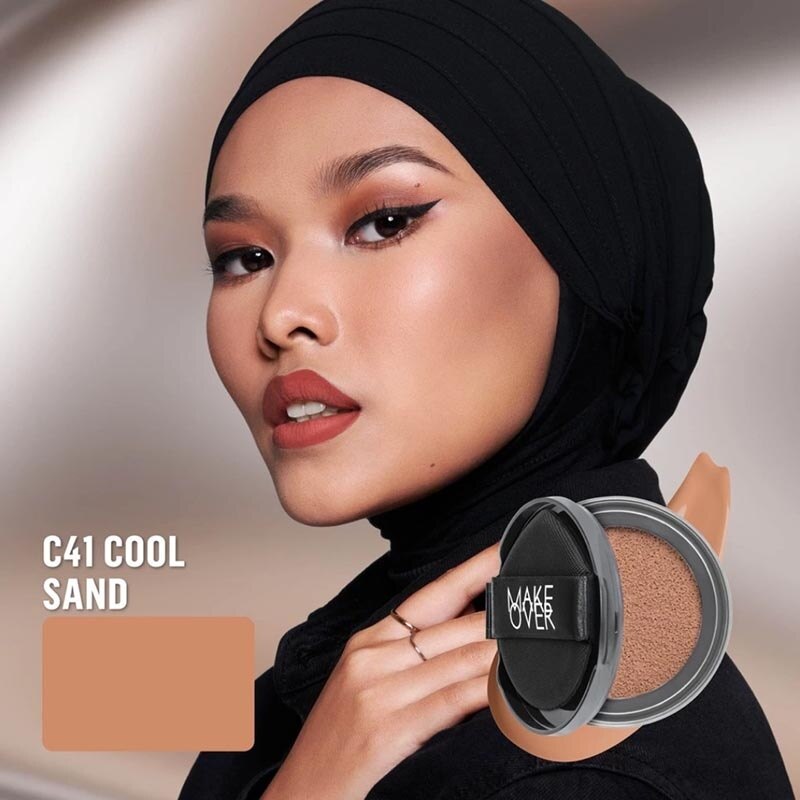 Make Over Hydrastay Prismatic Glass Cushion C41 Cool Sand 12g - Refill