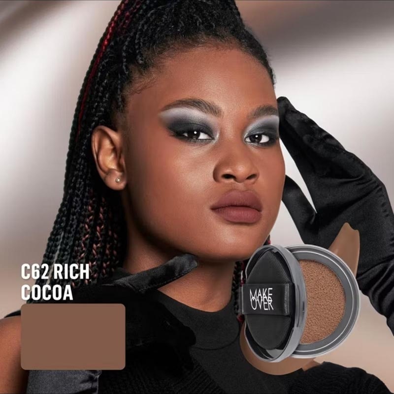 Make Over Hydrastay Prismatic Glass Cushion C62 Rich Cocoa 12g - Refill