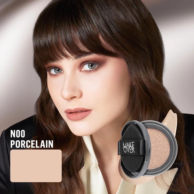 Make Over Hydrastay Prismatic Glass Cushion N00 Porcelain 12g - Refill