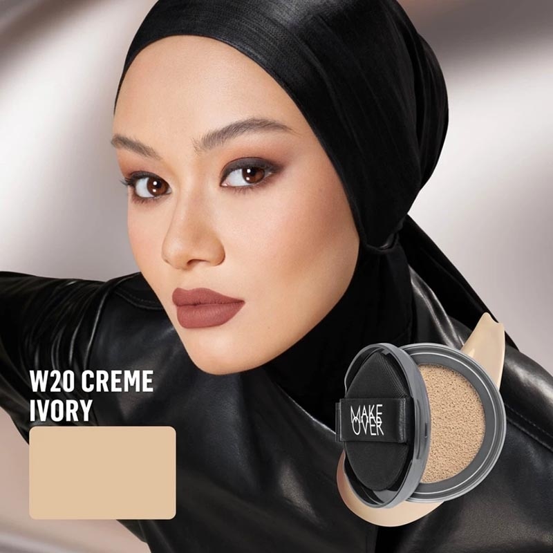 Make Over Hydrastay Prismatic Glass Cushion W20 Creme Ivory 12g - Refill