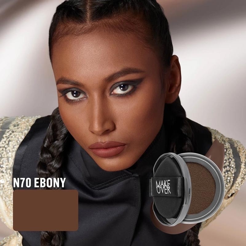 Make Over Hydrastay Prismatic Glass Cushion N70 Ebony 12g - Refill