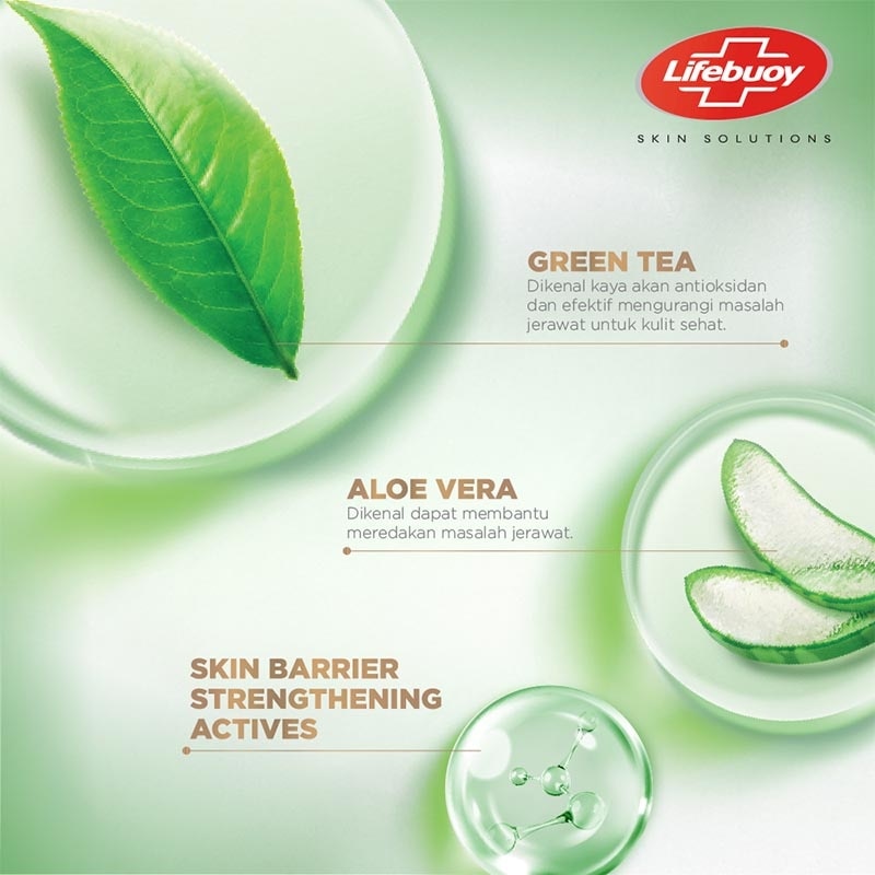 Sabun Mandi Cair Greentea Dan Aloe Vera Pump 500g