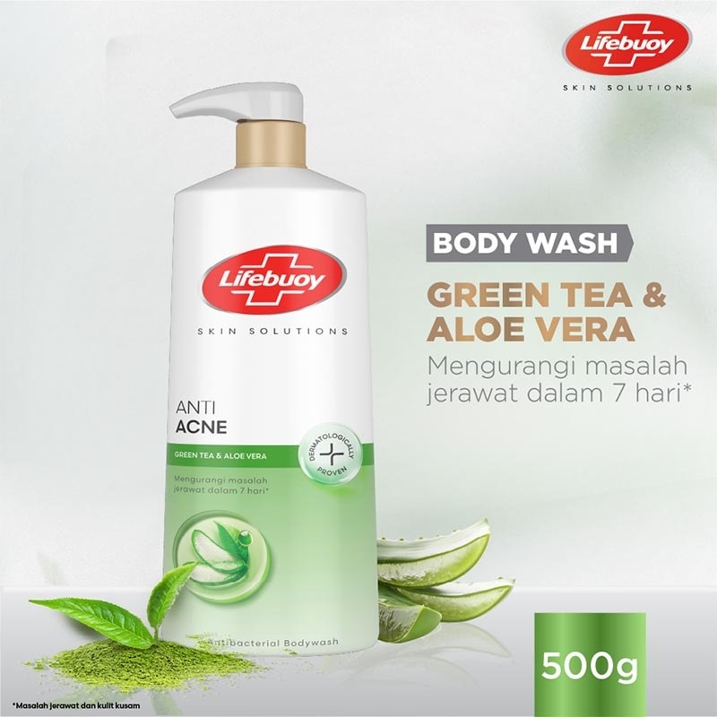 Sabun Mandi Cair Greentea Dan Aloe Vera Pump 500g