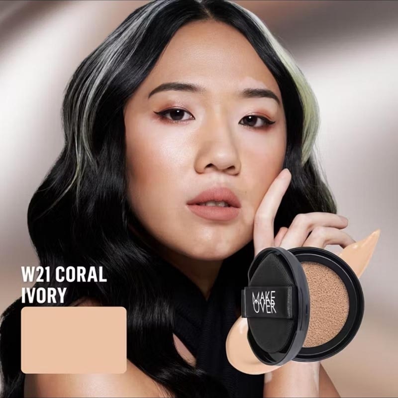 Make Over Powerstay Sync Matte Cushion W21 Coral Ivory 12g - Refill