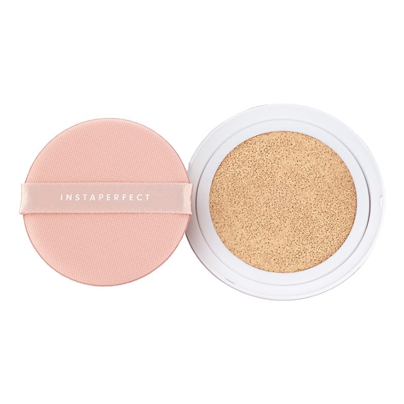 Instaperfect Refill Skincover Air Cushion W24 Light Marigold SPF 50++++ 11g - Make Up Cushion Foundation Semi Matte Finish (Real Skin Buildable Coverage Transferproof Non Comedogenic)