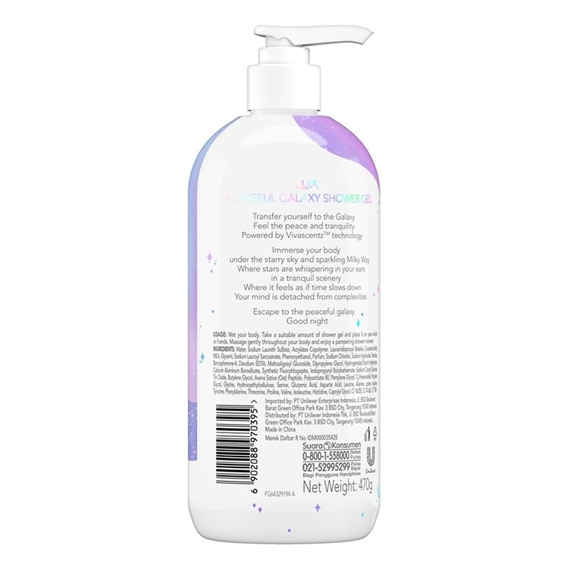 Mood Library: Peaceful Galaxy Liquid Shower Gel 470g