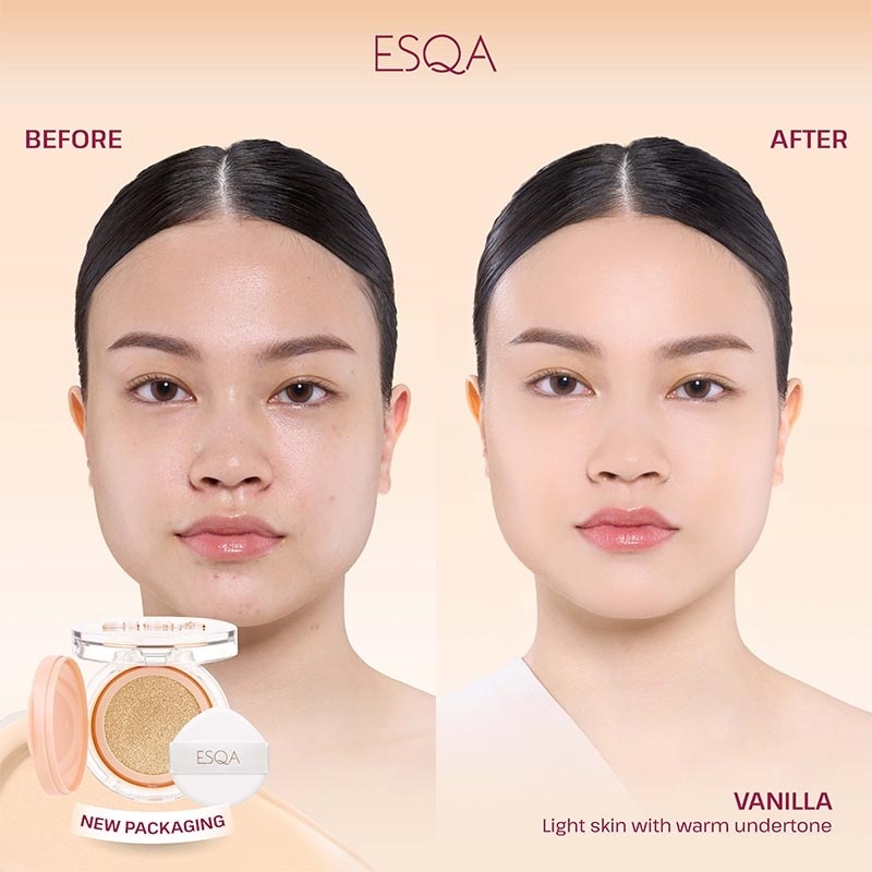Esqa Flawless Cushion Serum SPF 50+ PA++++ Velvet Matte Vanilla 15g